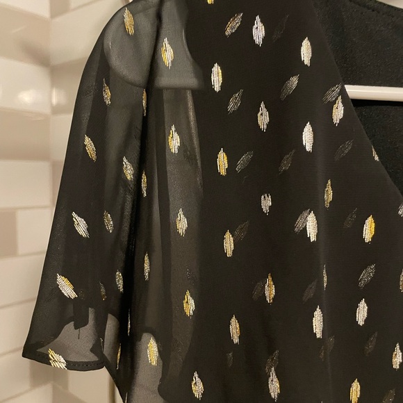 Black tiered party evening cocktail dress - Picture 4 of 5